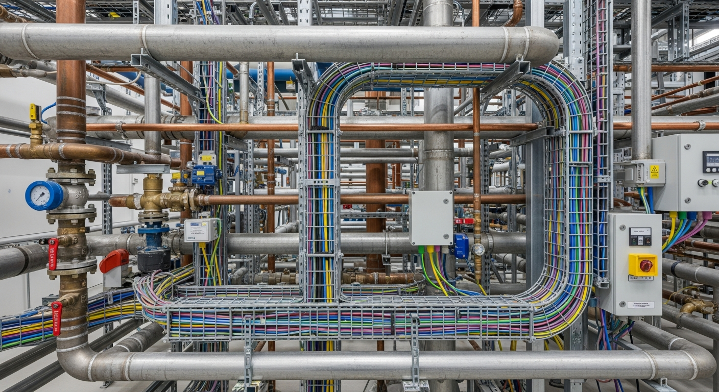 MEP electrical and plumbing works for industrial facilities