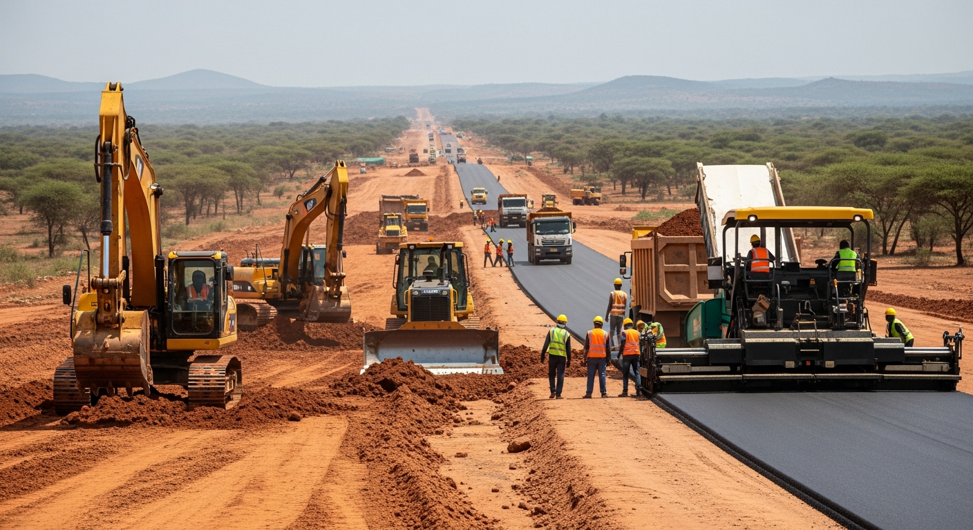 Completed road infrastructure in West Africa